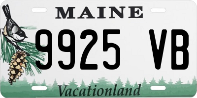 ME license plate 9925VB