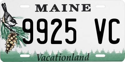 ME license plate 9925VC