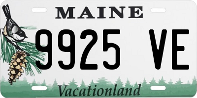 ME license plate 9925VE