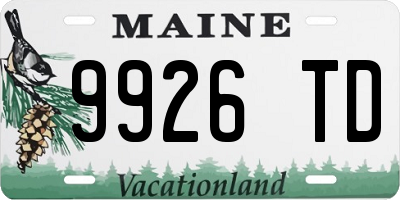 ME license plate 9926TD
