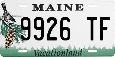 ME license plate 9926TF