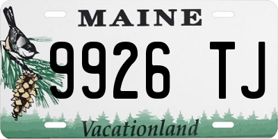 ME license plate 9926TJ