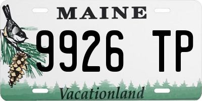 ME license plate 9926TP