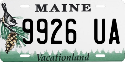 ME license plate 9926UA