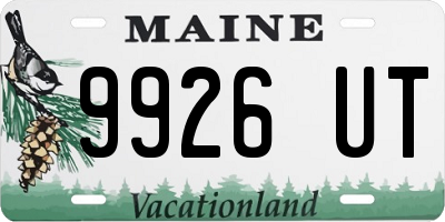 ME license plate 9926UT