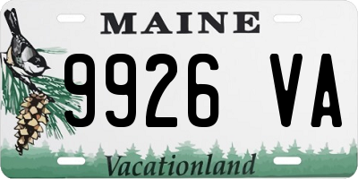 ME license plate 9926VA