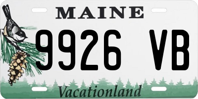 ME license plate 9926VB
