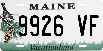 ME license plate 9926VF