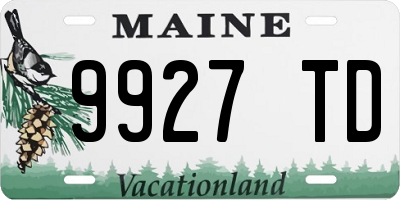 ME license plate 9927TD