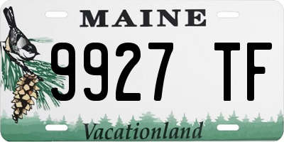 ME license plate 9927TF