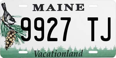 ME license plate 9927TJ