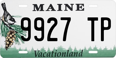 ME license plate 9927TP