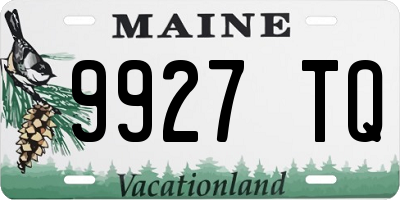 ME license plate 9927TQ