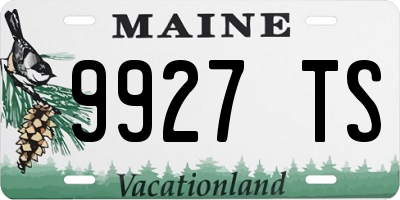 ME license plate 9927TS