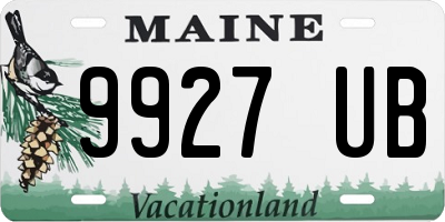 ME license plate 9927UB