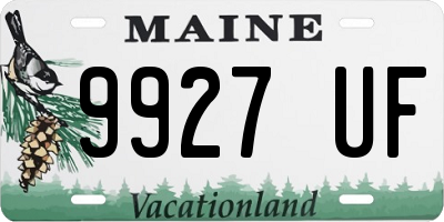 ME license plate 9927UF