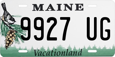 ME license plate 9927UG