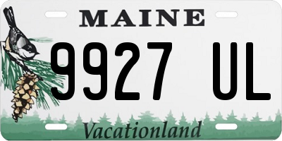 ME license plate 9927UL
