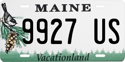 ME license plate 9927US