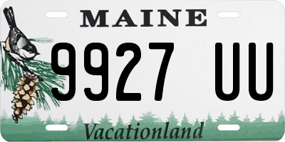 ME license plate 9927UU