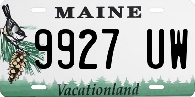 ME license plate 9927UW