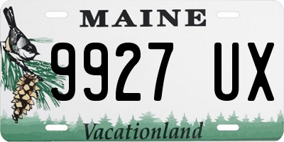 ME license plate 9927UX