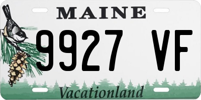 ME license plate 9927VF