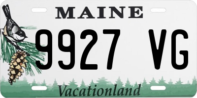 ME license plate 9927VG