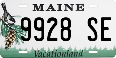 ME license plate 9928SE