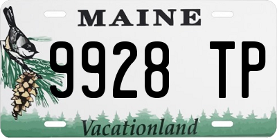 ME license plate 9928TP