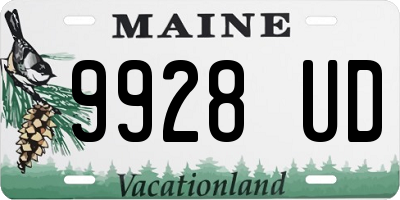 ME license plate 9928UD