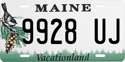 ME license plate 9928UJ