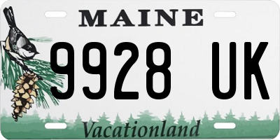 ME license plate 9928UK