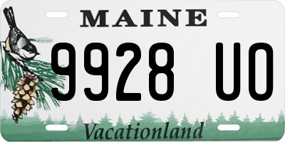 ME license plate 9928UO