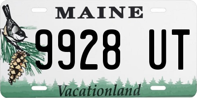 ME license plate 9928UT