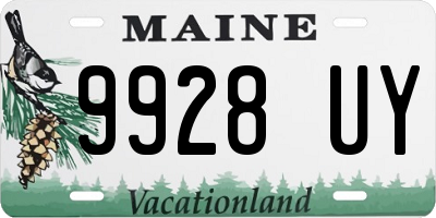 ME license plate 9928UY