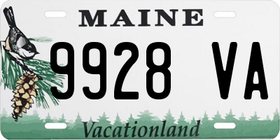 ME license plate 9928VA