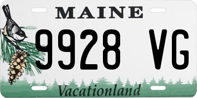 ME license plate 9928VG