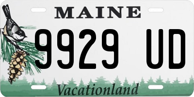 ME license plate 9929UD