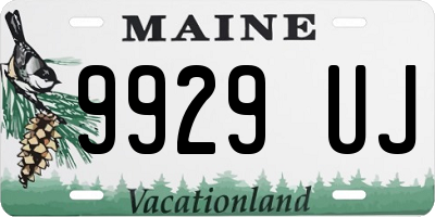 ME license plate 9929UJ