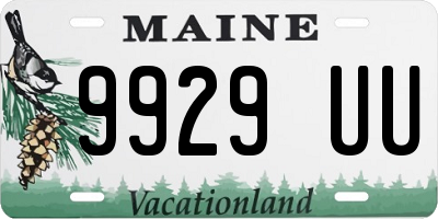 ME license plate 9929UU