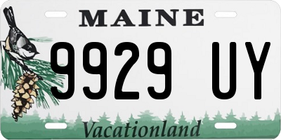 ME license plate 9929UY