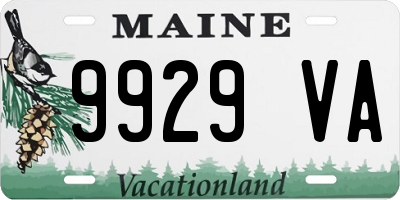 ME license plate 9929VA