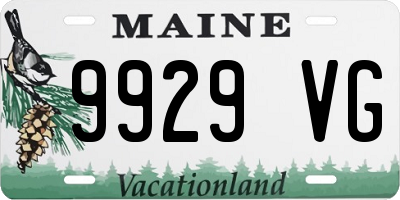 ME license plate 9929VG