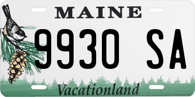 ME license plate 9930SA