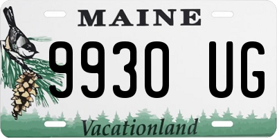 ME license plate 9930UG