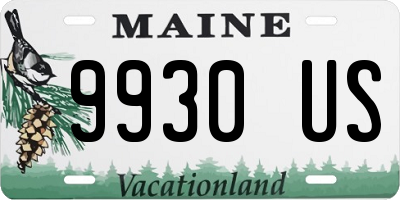 ME license plate 9930US