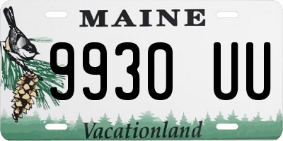 ME license plate 9930UU