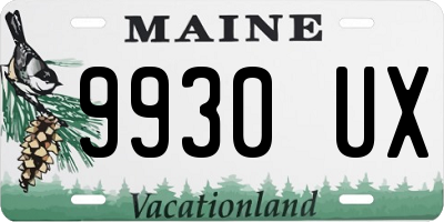 ME license plate 9930UX
