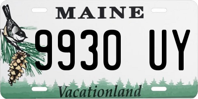 ME license plate 9930UY